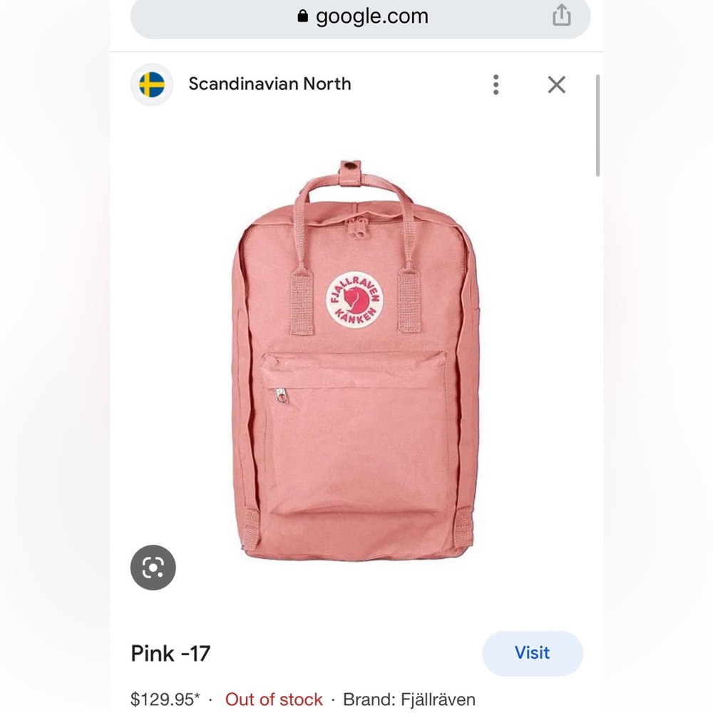 Fjallraven Pink Kanken Backpack with Computer Sleeve